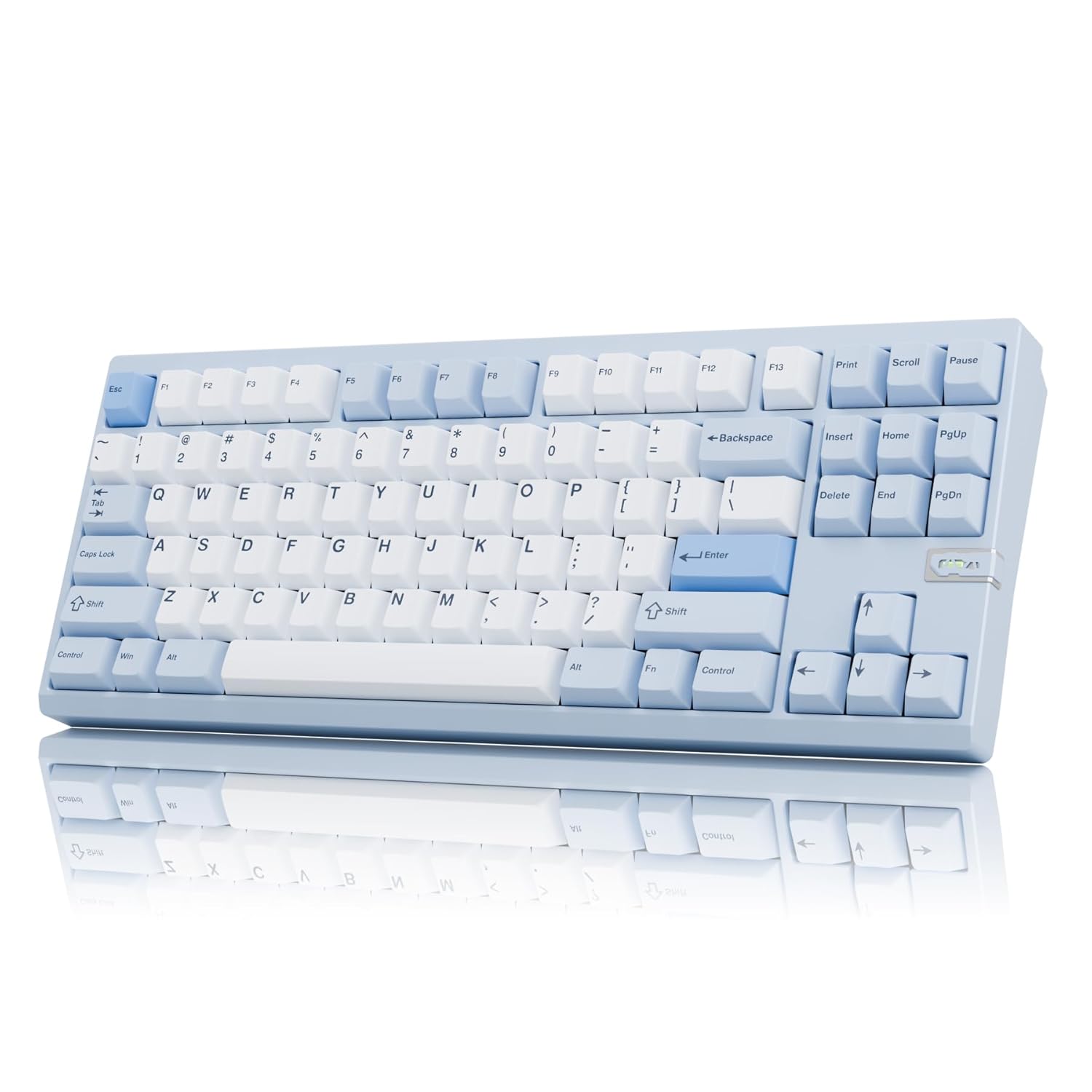 Chilkey ND TKL Aluminum Mechanical Keyboard, 87 Keys Tenkeyless Wireless Gaming Keyboard, Tri-Mode BT5.3/2.4GHz/USB-C PBT Keycaps Hot Swappable Custom Key Board for Windows Laptop Office PC