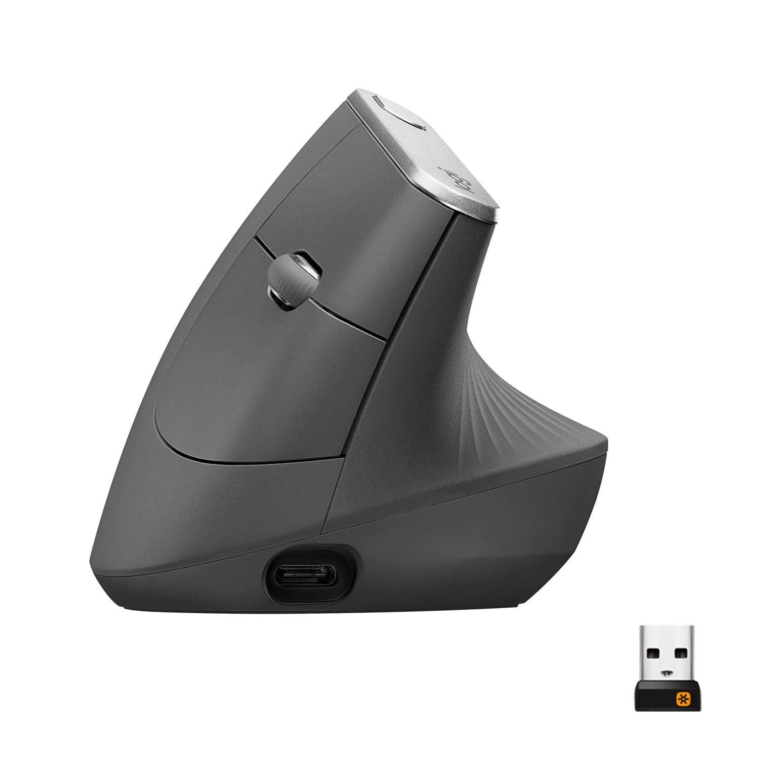 Logitech MX Vertical Advanced Ergonomic Mouse, Wireless via Bluetooth or Included USB Receiver