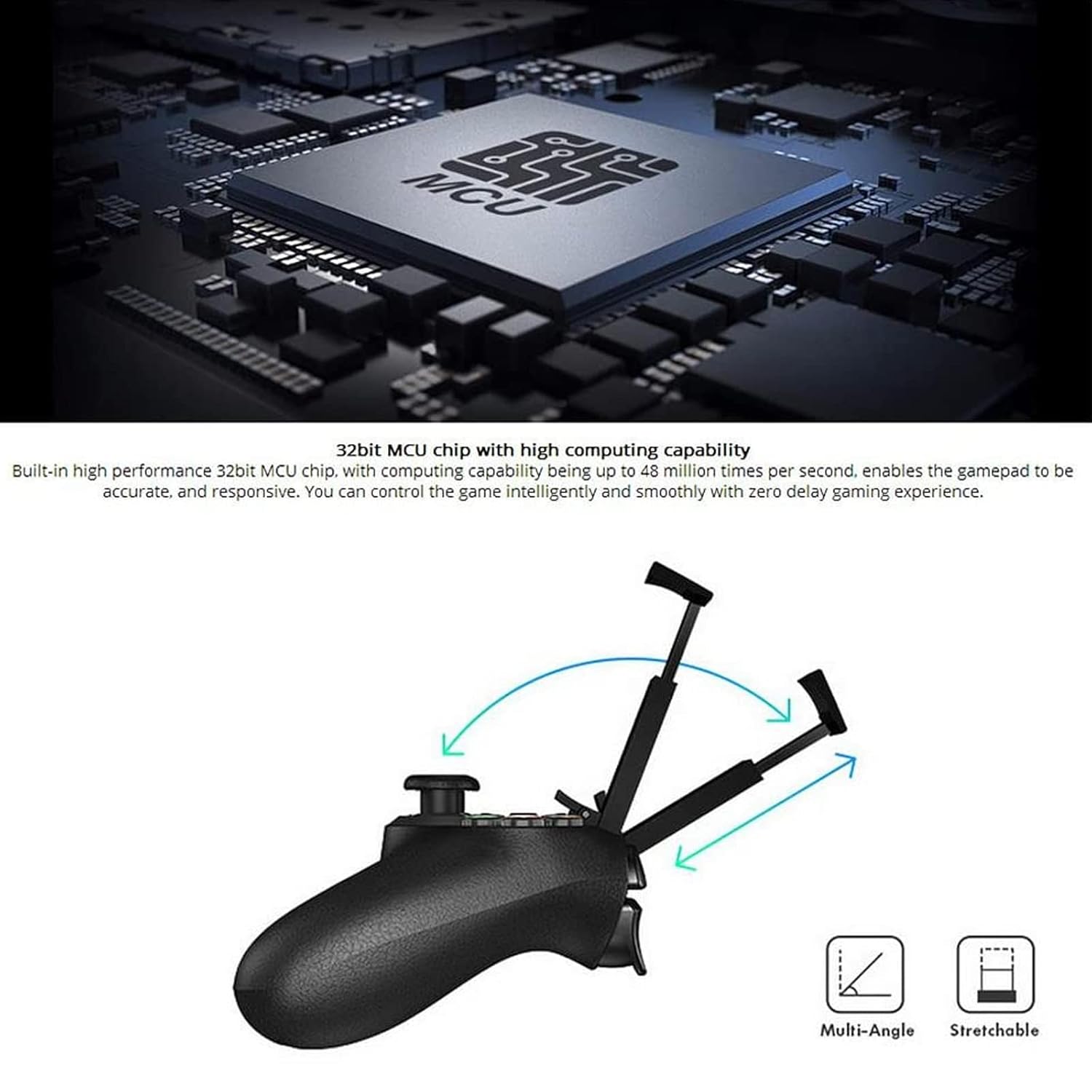 GameSir T1s Enhanced Edition Wireless/Wired Gamepad Game Controller 2.4GHz Bluetooth 4.0 for iOS/Android/PC/PS3 - Black