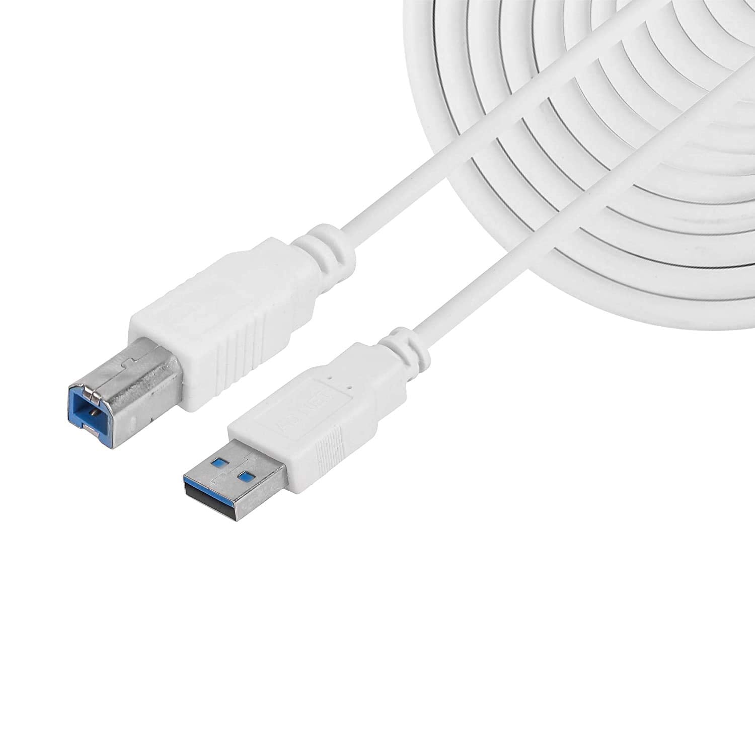 BigPlayer USB 2.0 Highspeed A Male to B Male Printer Cable (White, 5 Meter)