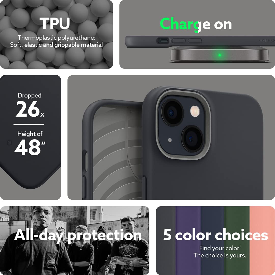 CASEOLOGY by Spigen Nano Pop Back Cover Case for iPhone 13 (TPU | Black Sesame)