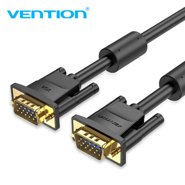 VEnTIOn VGA Cable, VGA Male to SVGA Male Video Computer Monitor Cable with Ferrite Cores, Male to Male VGA Cable Gold Plated Compatible with Projectors, HDTVs, Displays DAEBT (30M, Black)