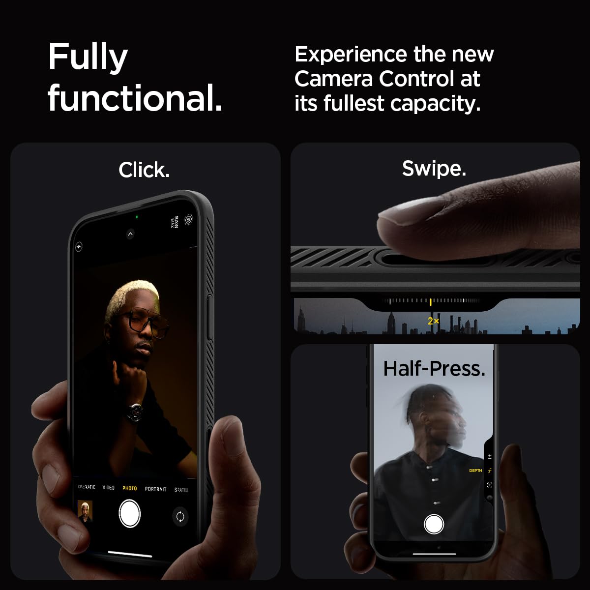 Spigen Liquid Air T MagFit Back Cover Case for iPhone 16 Pro Max, MagSafe Compatible, Camera Control Button - PC+TPU | Matte Black