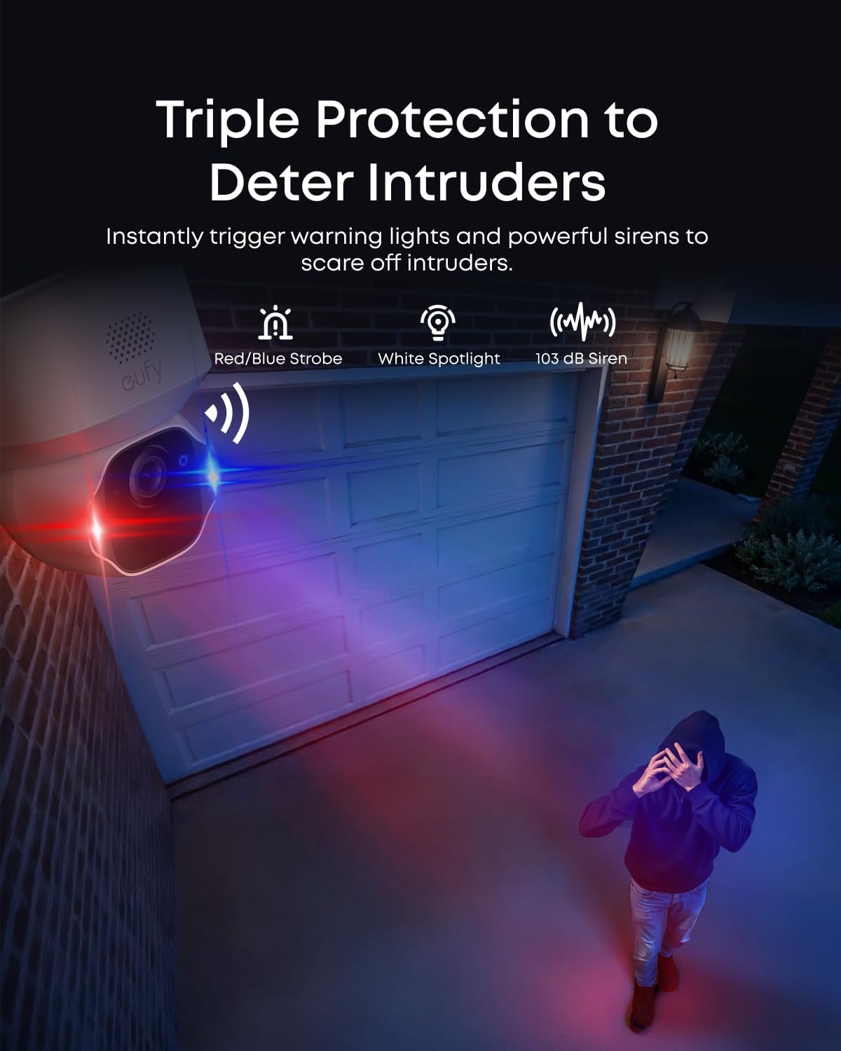 eufy Security SoloCam E42 2-Cam Kit, 4K Security Camera Wireless Outdoor, Solar Powered, AI Motion Tracking, Strobe Light, Pan & Tilt, Facial Recognition, Built-in Local Storage (Up to 16TB)