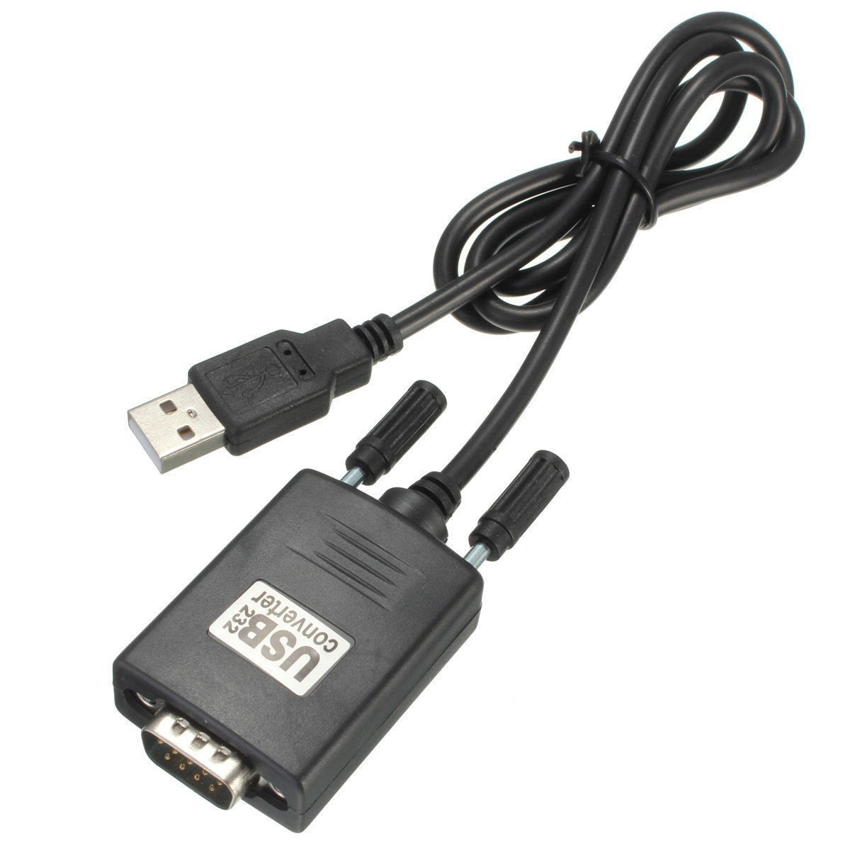 USB To RS232 Serial DB9 9 Pin Port Converter Cable (Driver Required) - Black