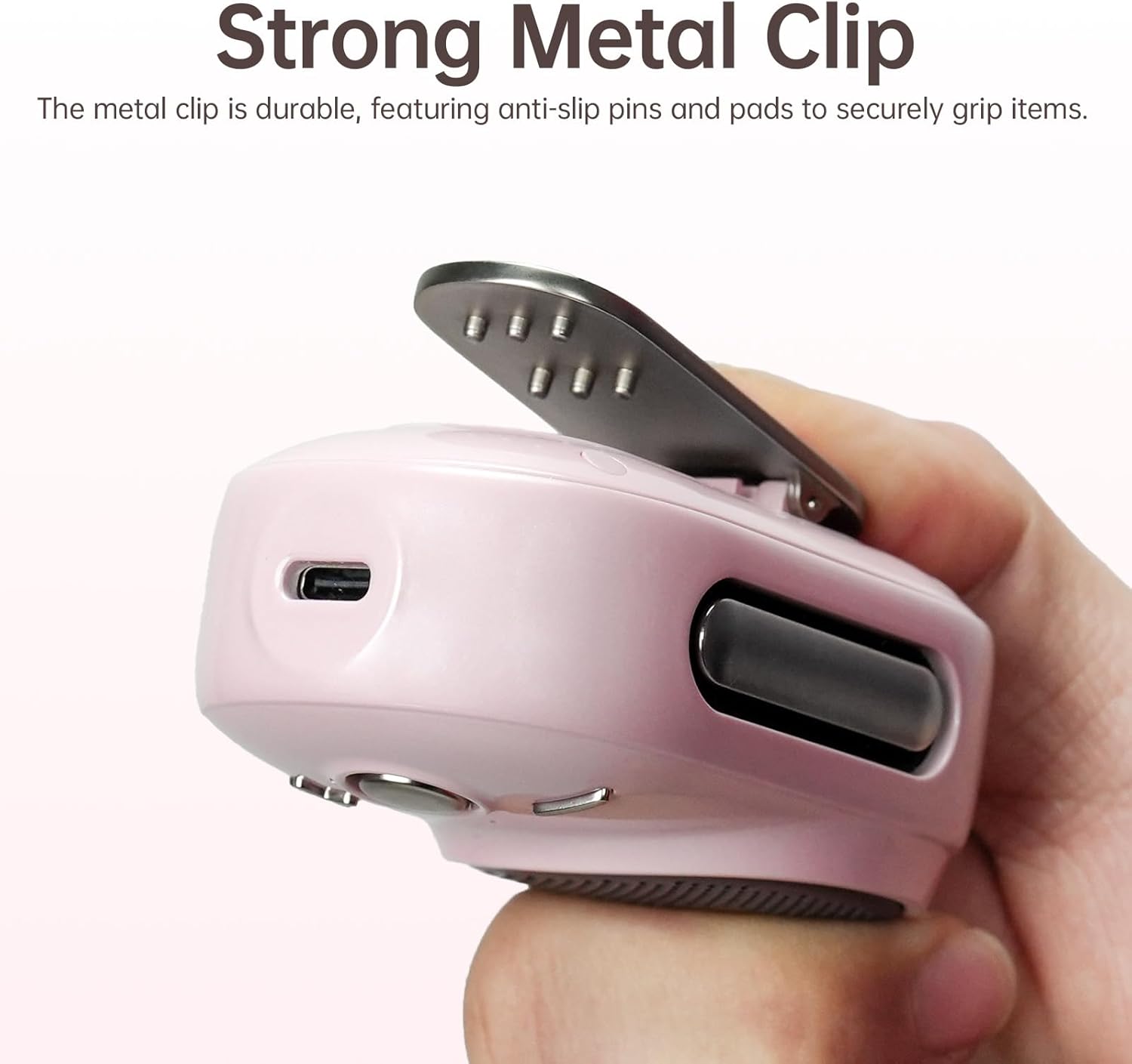 Divoom Itour-S Portable Mini Wearable Bluetooth Speaker, Big Audio and Punchy Bass,Clip-On Design, IP67 Waterproof and Dustproof,10 Hours Playtime,Speaker for Home Travel Office and Outdoors (Pink)
