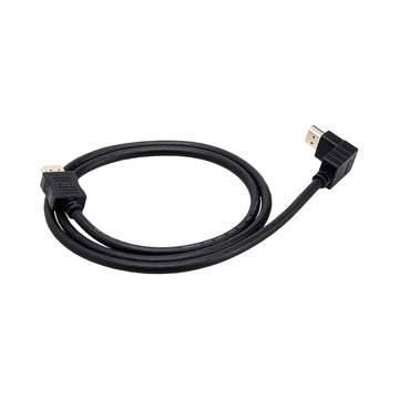 AmazonBasics 90-Degree Down Angle Elbow High Speed 1.4B HDMI Cable - Supports Ethernet, Full HD 3D, 4K HDR and ARC (4K@60Hz, 18Gbps) - 3 Foot, Black
