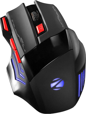 ZEBRONICS Zeb-Reaper 2.4GHz Wireless Gaming Mouse with USB Nano Receiver, 500Hz Polling Rate, 4000 DPI, 7 Buttons with Rapid Fire Key, Plug & Play, Black