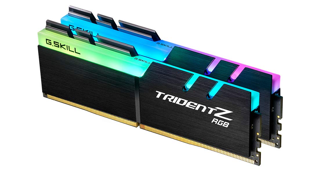 G.Skill Trident Z RGB 32GB(2x16GB) DDR4-3600MHz CL18-22-22-42 1.35V Desktop Memory RAM - F4-3600C18D-32GTZR, Black