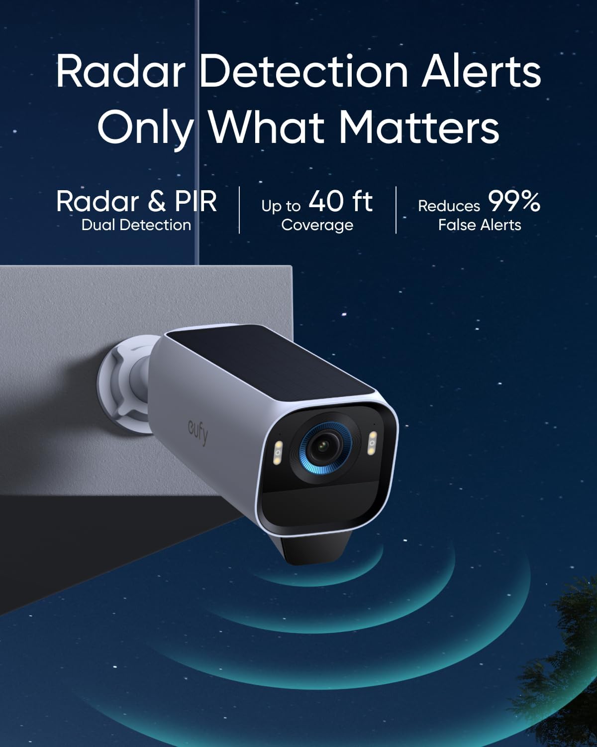 eufy Security eufyCam S3 Pro Add-on Cam, Solar Camera Outdoor Wireless, MaxColor Night Vision, 4K Security Camera with Solar Panel, Face Recognition AI, Built-in 16GB, No Monthly Fee