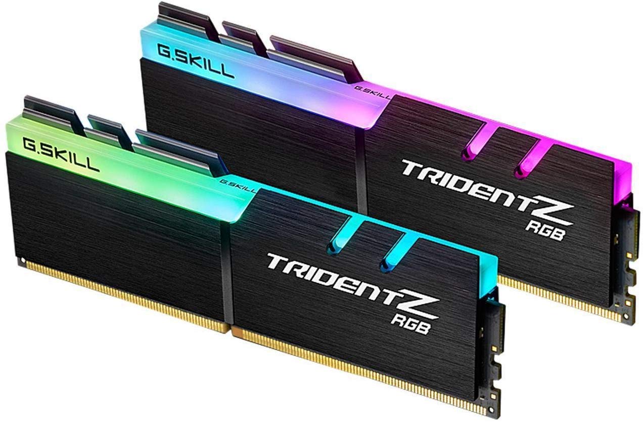 G.Skill Trident Z RGB 32GB(2x16GB) DDR4-3600MHz CL18-22-22-42 1.35V Desktop Memory RAM - F4-3600C18D-32GTZR, Black
