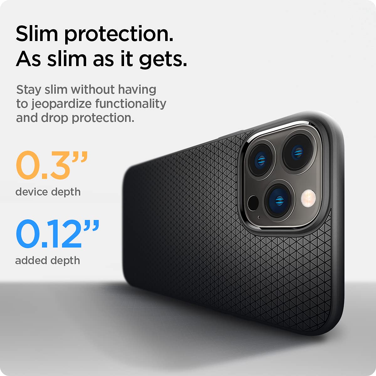 Spigen Liquid Air Back Cover Case Compatible with iPhone 13 Pro (TPU | Matte Black)