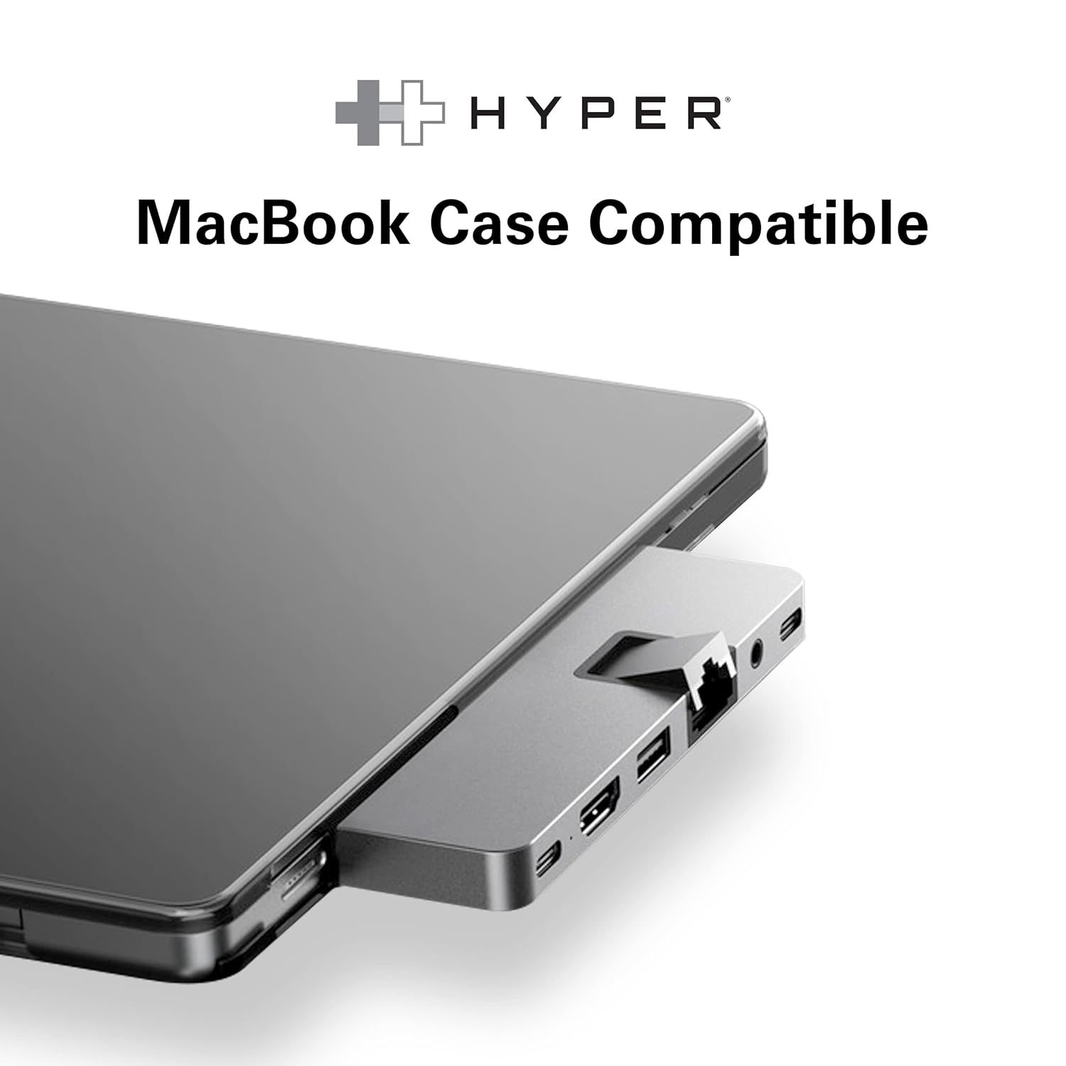 HYPERDRIVE Duo PRO 7 in 2 USB C hub for MacBook Pro/Air, M1 Mac 13,14,15,16 inch, Also Compatible with USB-C iPad Pro/Air, Windows Laptop, Surface, Android Devices with Type C Ports (Space Grey)