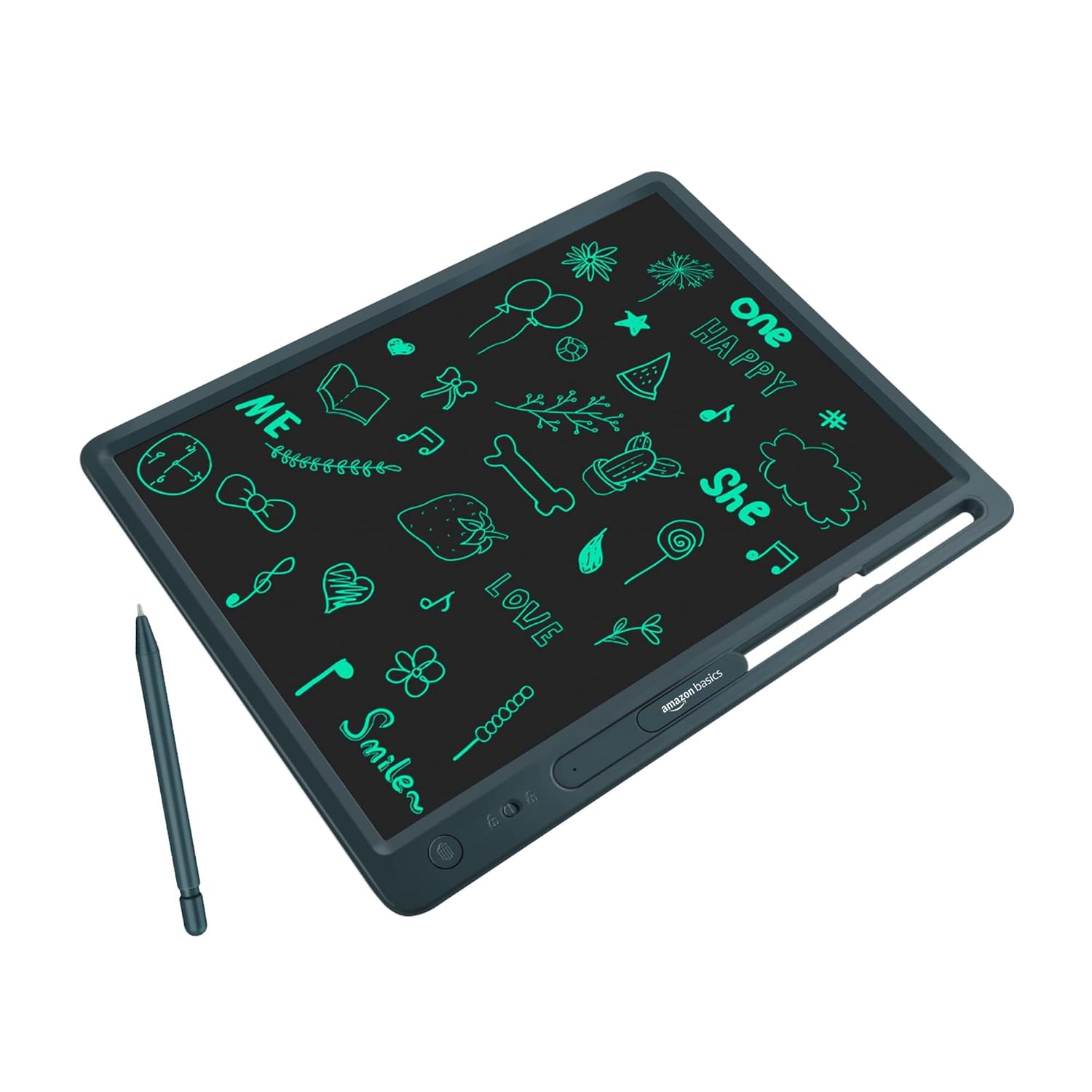 amazon basics Magic Wireless Slate 15-inch LCD Writing Tablet with Stylus Pen, for Drawing, Playing, Noting by Kids & Adults, Black