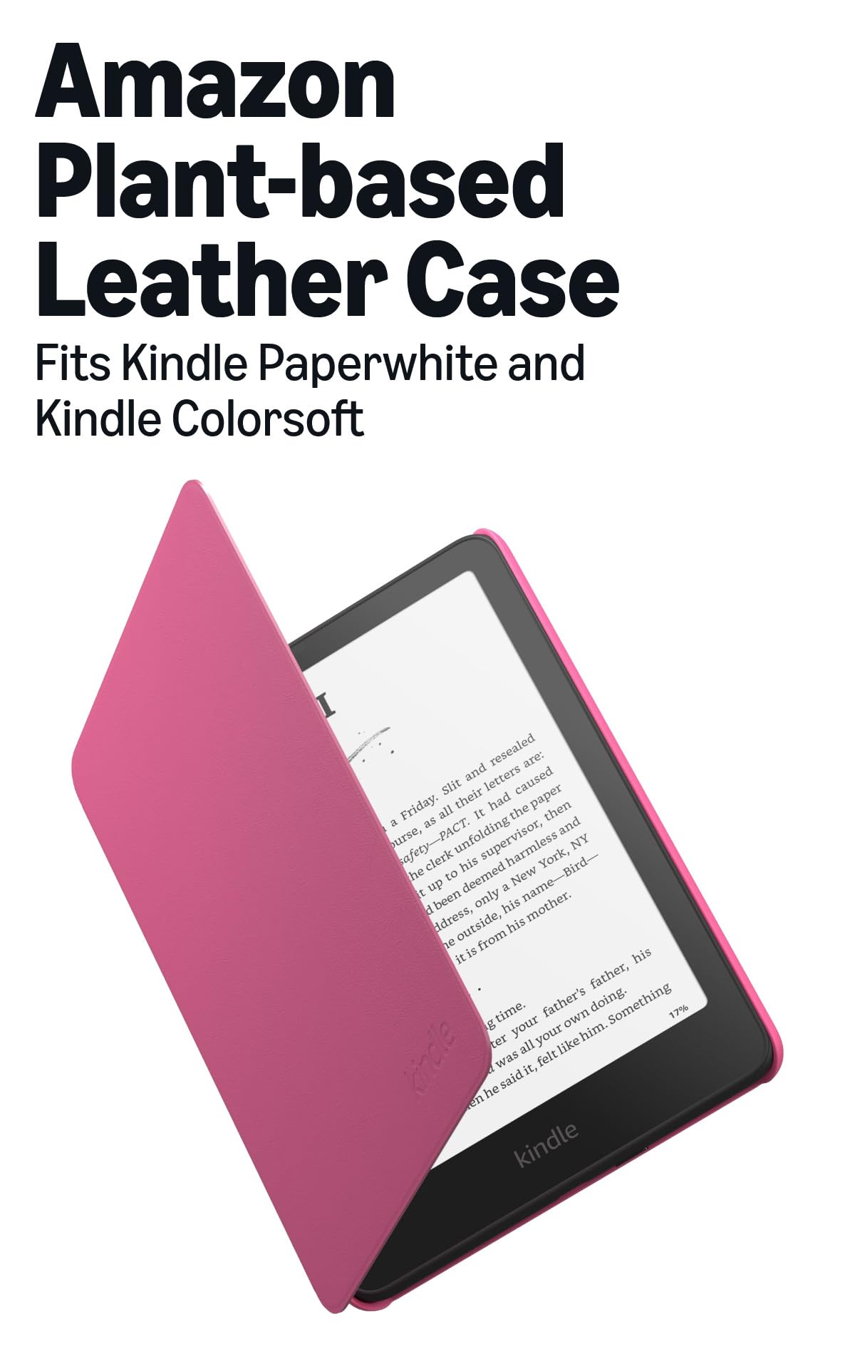 Amazon Plant-Based Leather Case- Lightweight, Protective Cover Designed with Sustainability in Mind for Kindle Paperwhite and Kindle Colorsoft