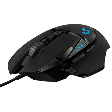 Logitech G502 Hero High Performance Wired Gaming Mouse, Hero 25K Sensor, 25,000 DPI, RGB, Adjustable Weights, 11 Programmable Buttons, On-Board Memory, PC/Mac - Black