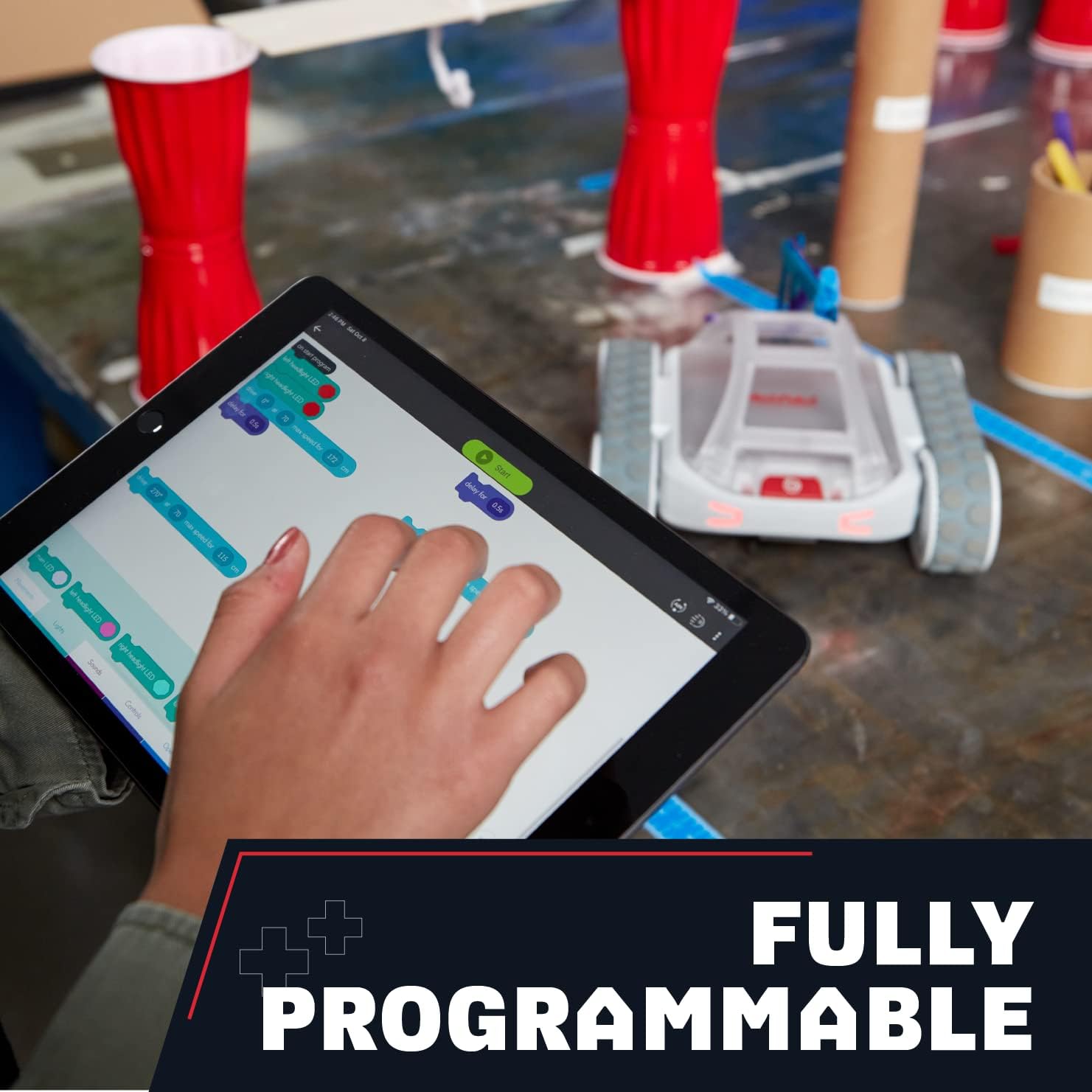 Sphero RVR+: Programming & AI Learning Robot for Kids & Teens – Build Coding & AI Literacy Hands-On – Learn Python & Javascript – Customizable, Expandable & Compatible with Micro:bit & Raspberry Pi