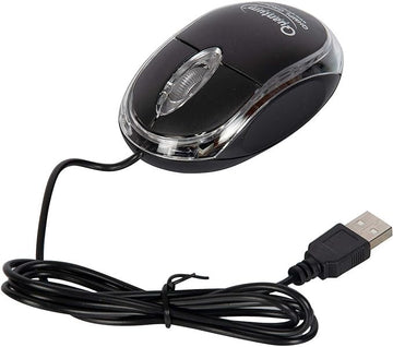 QUANTUM QHM222 USB Mouse (Black) Wired for LAPTOPS and DESKTOPS
