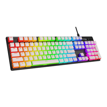 HyperX Double Shot Pbt Pudding Full OEM Profile, English Us Layout 104 Keycaps Set with Translucent Layer for Mechanical Keyboards - White (Hkcpxp-Wt-Us/G)