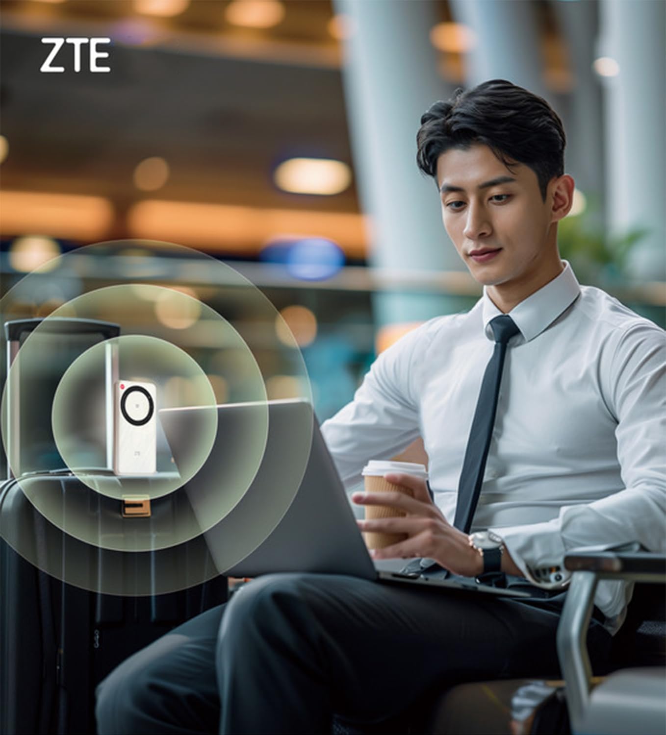 ZTE U30 Air 5G Unlocked Dual Band Portable Pocket WiFi Router | SA/NSA| NFC | 5G Mobile Hotspot with Sim Card Slot | 4500 Mah Battery