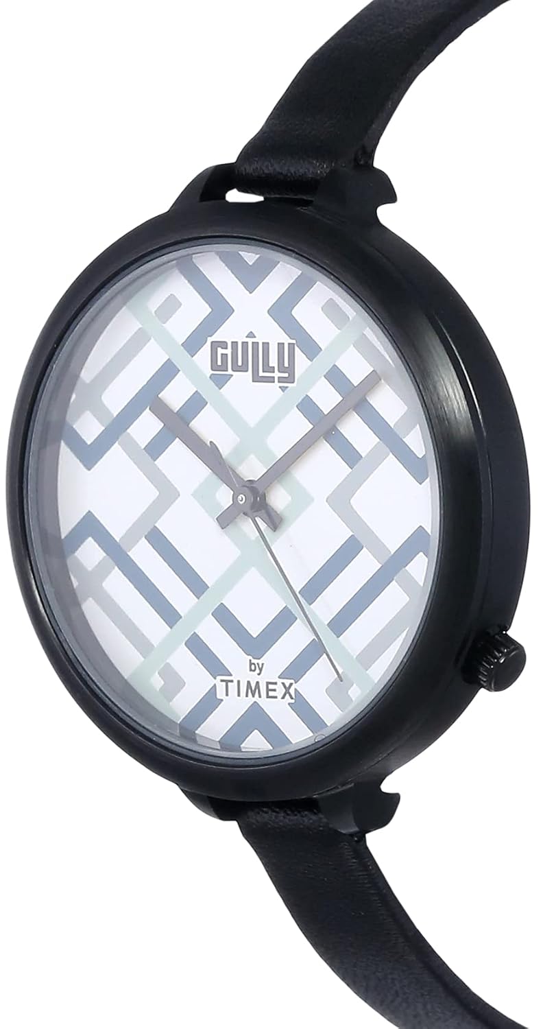 Gully by Timex Prints Analog White Dial Women's Watch - TW013HL19