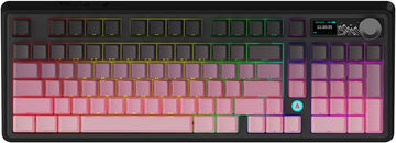 NACODEX Ajazz AK980 V2 Pink Gaming Machanical Keyboard Gift Switch Full Size RGB Gasket Mount 10000mAh Triple Modes Custom Keyboard with Five Layer Pad | Knob Control