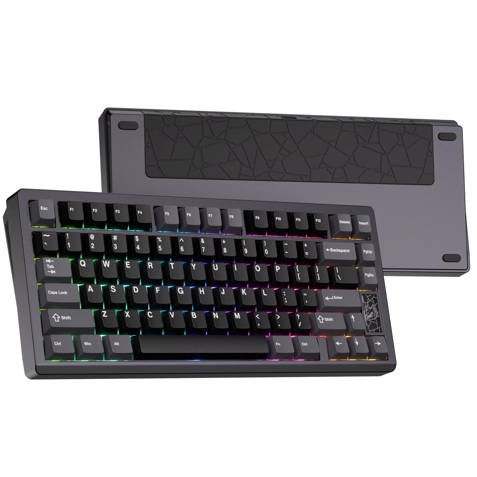 Mechanical Keyboard, Chilkey Slice75 HE Gaming Keyboard Wired, 75% Hall Effect Magnetic Aluminum Keyboard with WS Flux HE Clacky Switch, Rapid Trigger, 8K Polling, Per-Key RGB Custom, PC/Mac Support