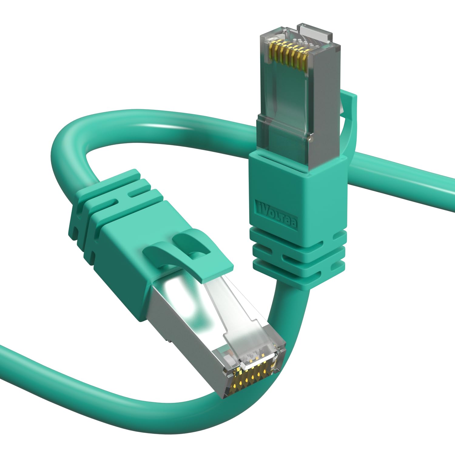 iVoltaa Ethernet Cable CAT6A Cable Dual Shielded (SF/UTP), 100% Copper, Professional Series - 10 Gbps LAN Network/High Speed Internet Cable, 550MHZ - 5 feet (1.5 m)