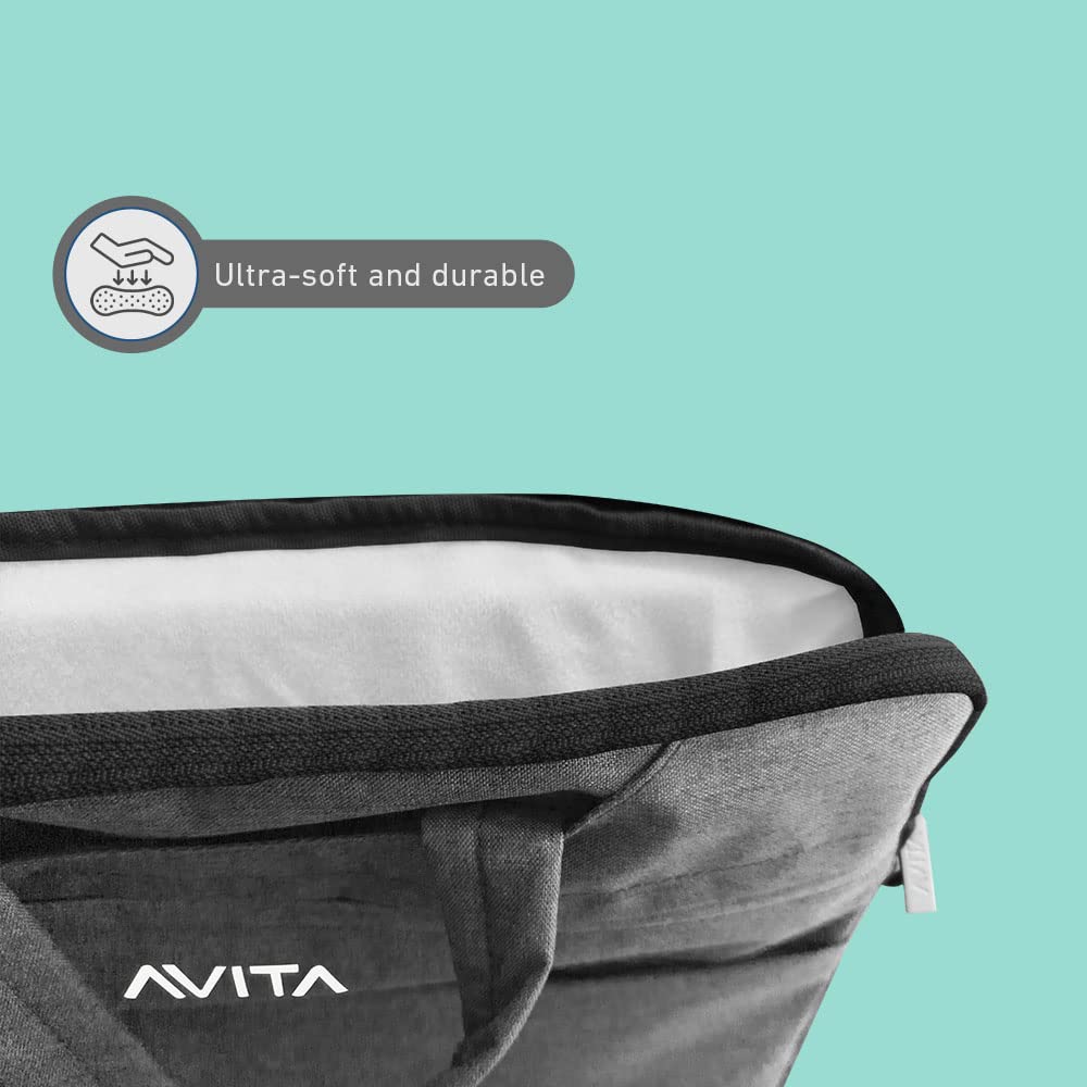 AVITA laptop bag/Compatible for all laptops up to 14 inch | Laptop sleeve | Splash-proof laptop case | highly durable laptop bag cum sleeve case | 3-in-1 Laptop Sleeve |Light Grey, (NT15A1INSB3N1-DG)
