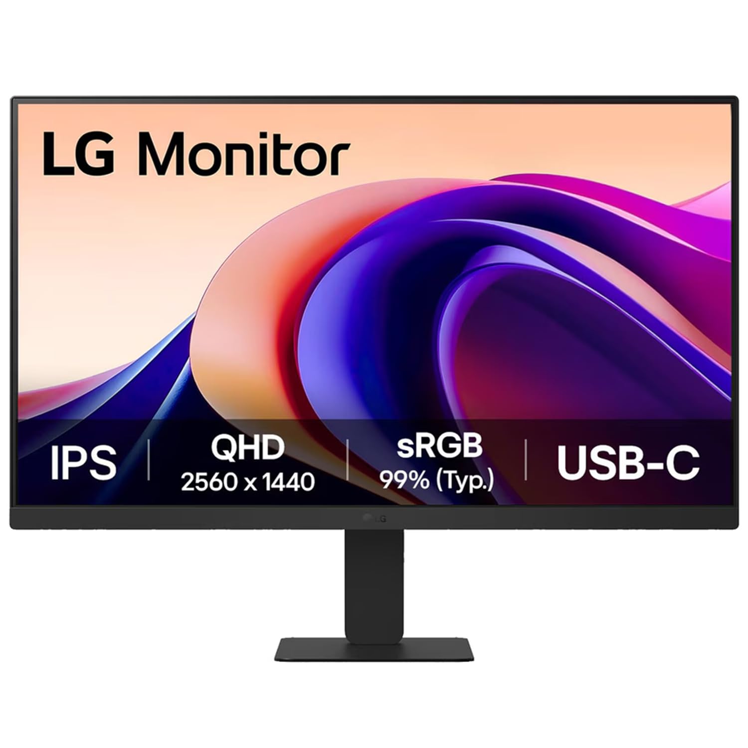 LG 32U631A IPS QHD (2560x1440) Monitor, 32 Inch, 100Hz, sRGB 99% (Typ.), HDR10, USB-C with PD 15W, HDMI, 3 Side Virtual Borderless, Head Phone Out, Reader Mode, Flicker Safe, 3 Years Warranty, Black