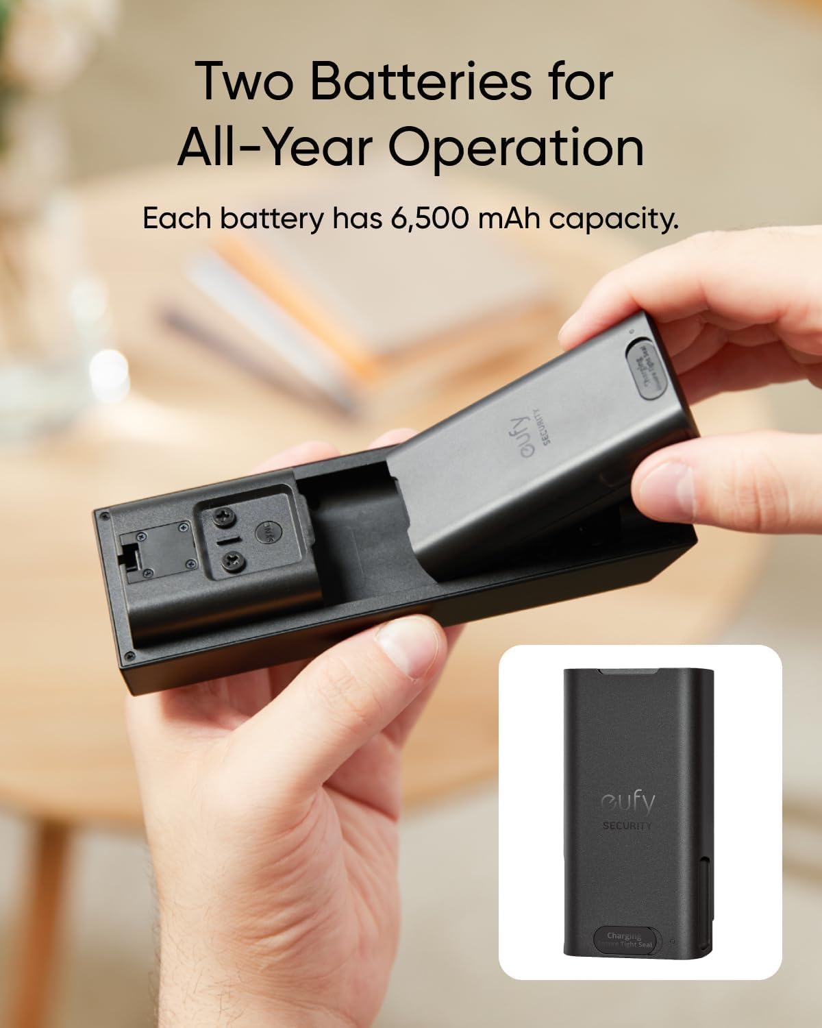 eufy Security Video Doorbell E340 (Battery Powered), Uninterrupted Use with Rechargeable Battery, Dual Cameras, 2K Full HD, No Monthly Fee