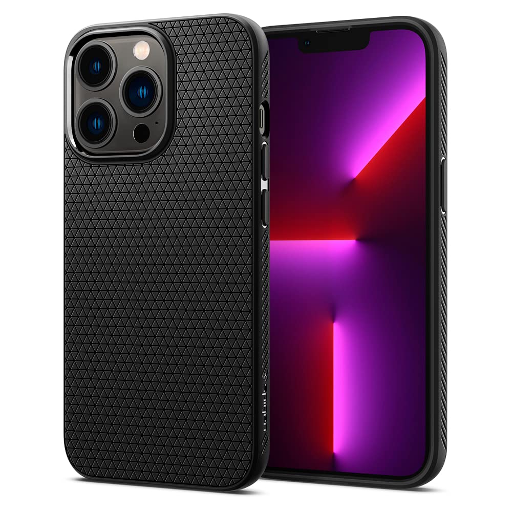 Spigen Liquid Air Back Cover Case Compatible with iPhone 13 Pro (TPU | Matte Black)
