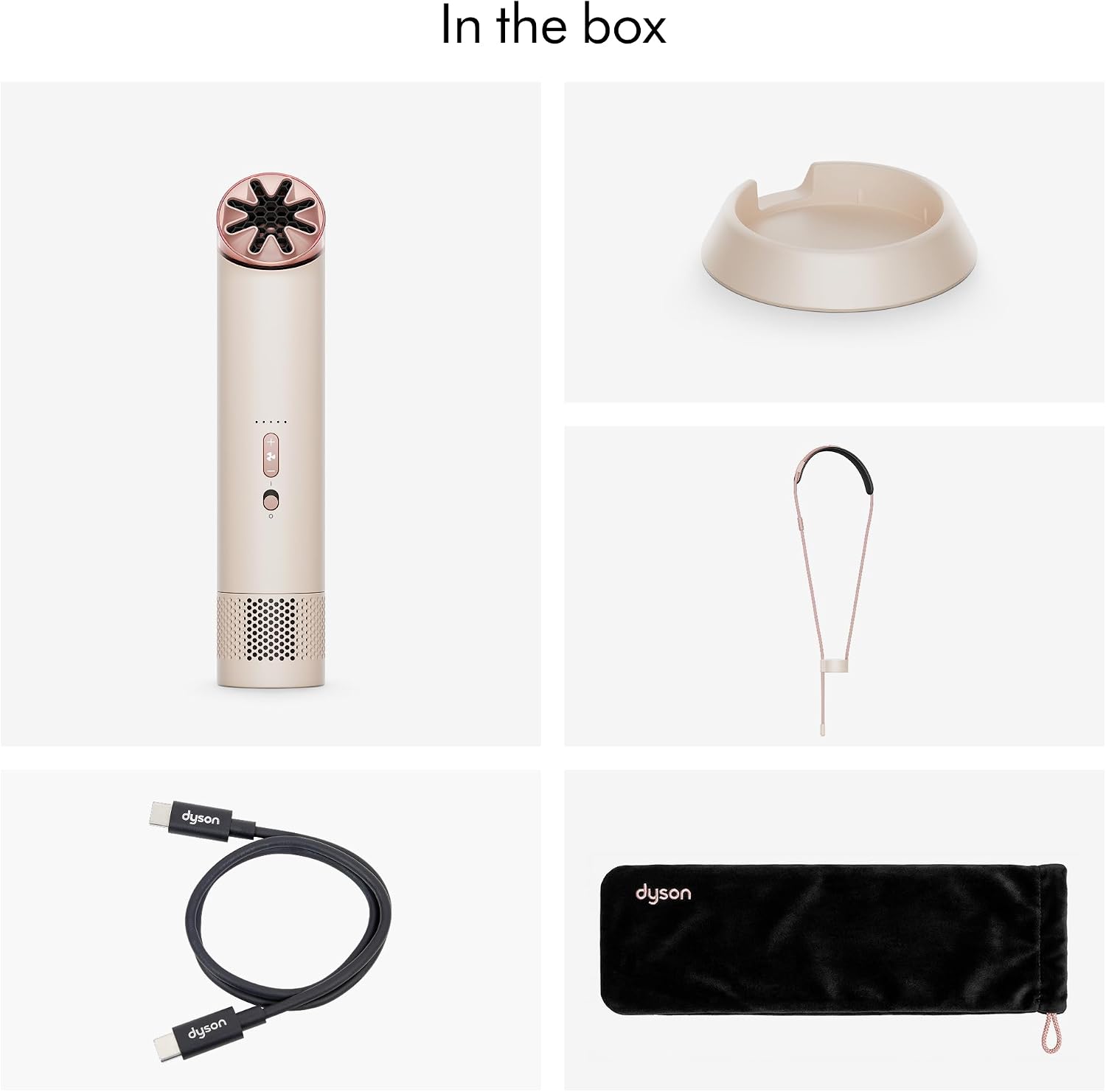 Dyson HushJet Mini Bladeless Personal Fan (Stone/Blush)