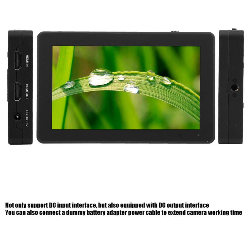 Feelworld F6 Plus LCD Monitor 5.5 Inch(13.9Cm) Suppor 4K 3D DSLR Camera Field Monitor 1080P for DSLR Cameras and Gimbal Stabilizer, Black