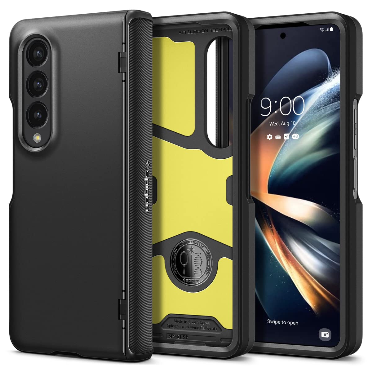 Spigen Neo Hybrid S for Samsung Galaxy Z Fold 4 Case, Galaxy Z Fold4 Back Cover (2022) - TPU+Poly Carbonate+Metal｜Black