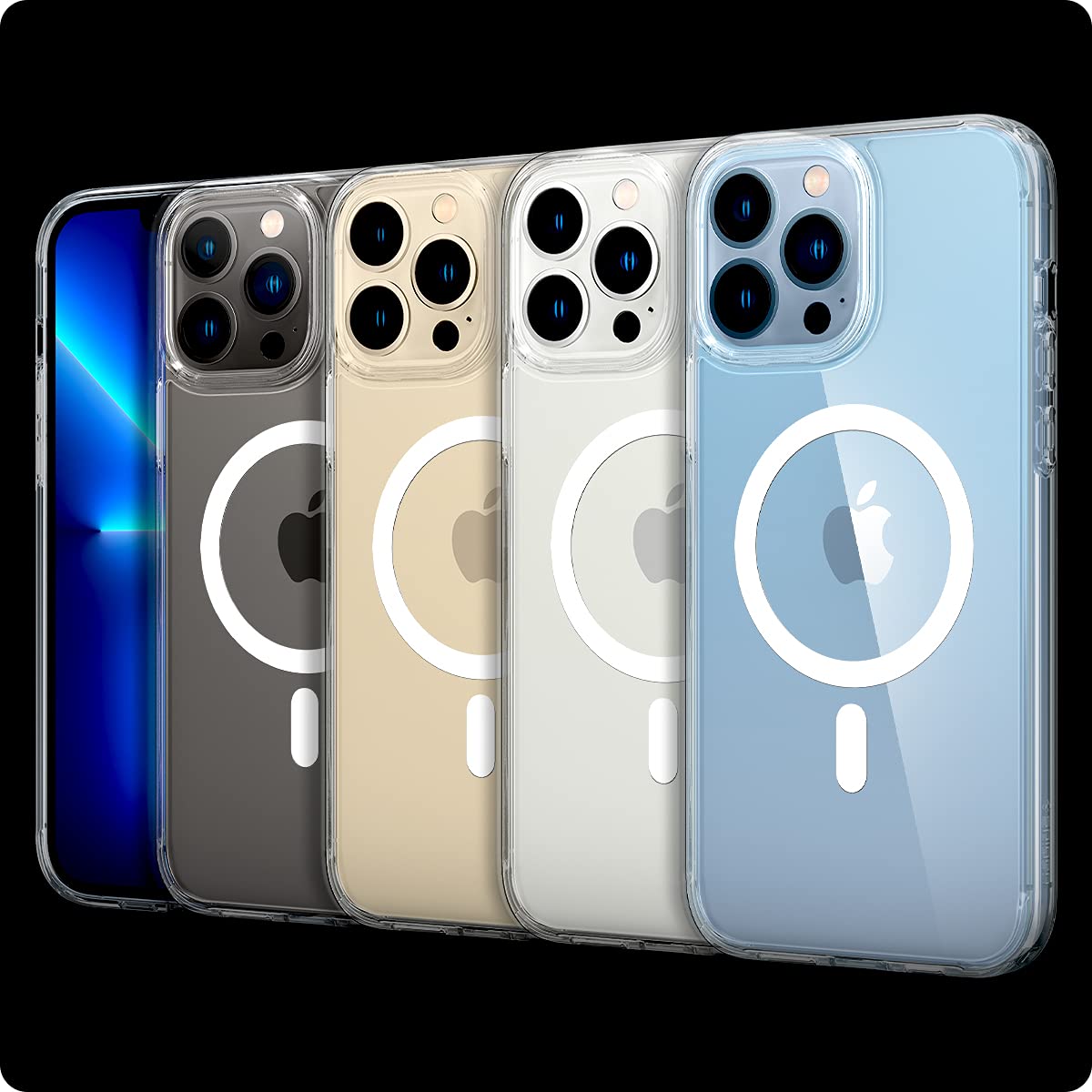 Spigen Ultra Hybrid MagFit Back Cover Case Compatible with iPhone 13 Pro Max (TPU + Poly Carbonate | White)