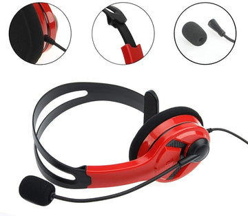 Amazon basics Mono Chat Wired On Ear Headphones With Mic For Playstation 4 (Officially Licensed, Red)