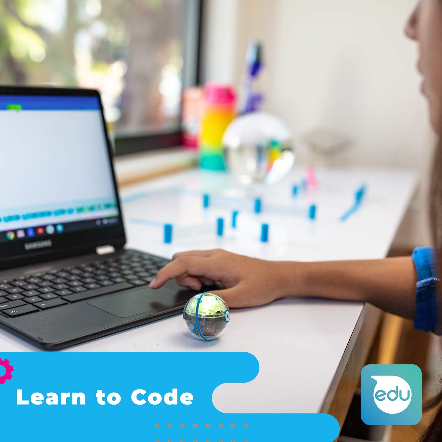Sphero Mini Activity Kit - App-Enabled Coding Robot - 55 Piece Construction Set & Activity Cards - STEM Educational Toy for Kids - Bluetooth Connectivity - Interactive & Fun Learning for Ages 8+