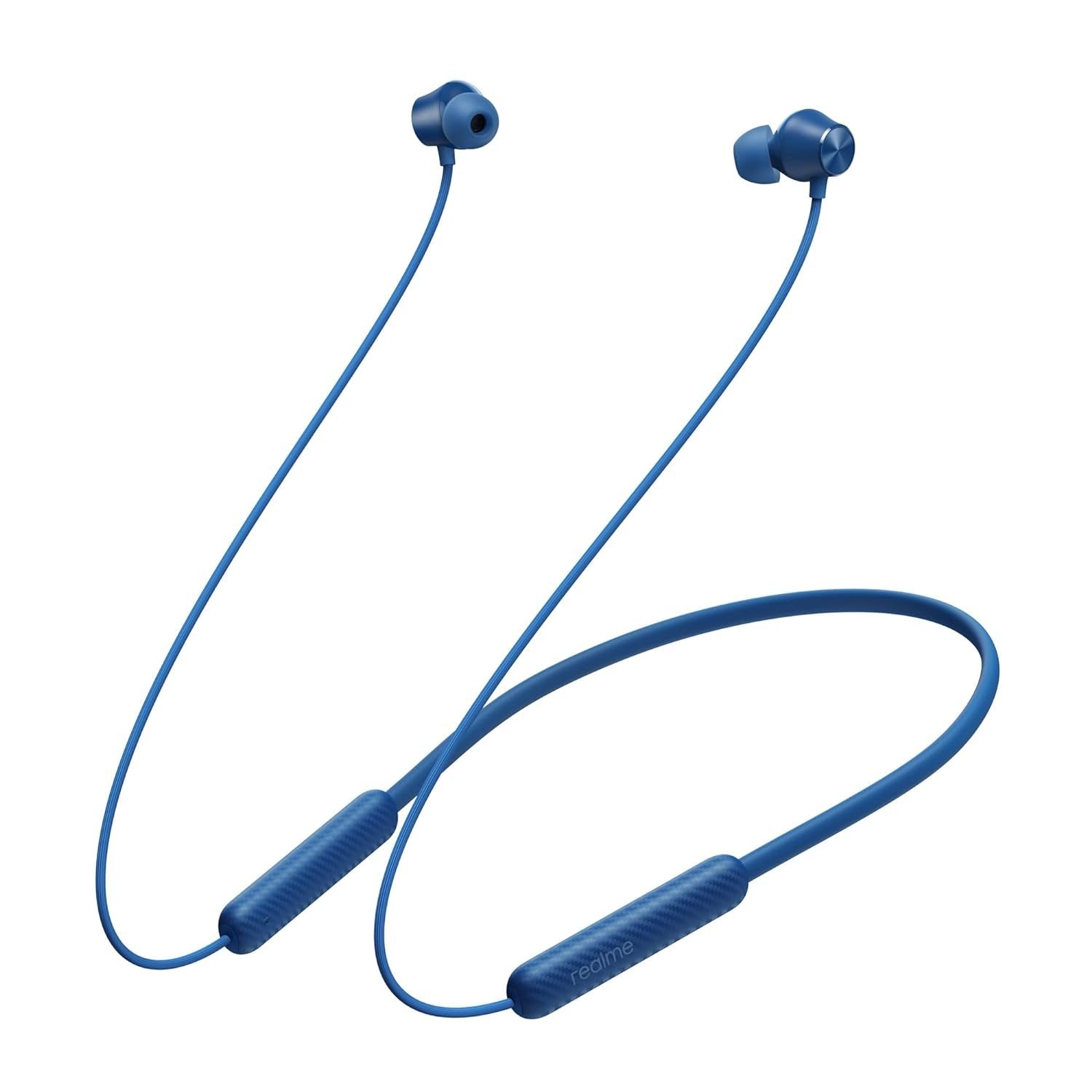 realme Buds Wireless 2S in Ear Earphone with mic, Dual Device Switching &amp; Type C Fast Charge &amp; Up to 24Hrs Playtime, Bluetooth Headset Neckband (Blue)