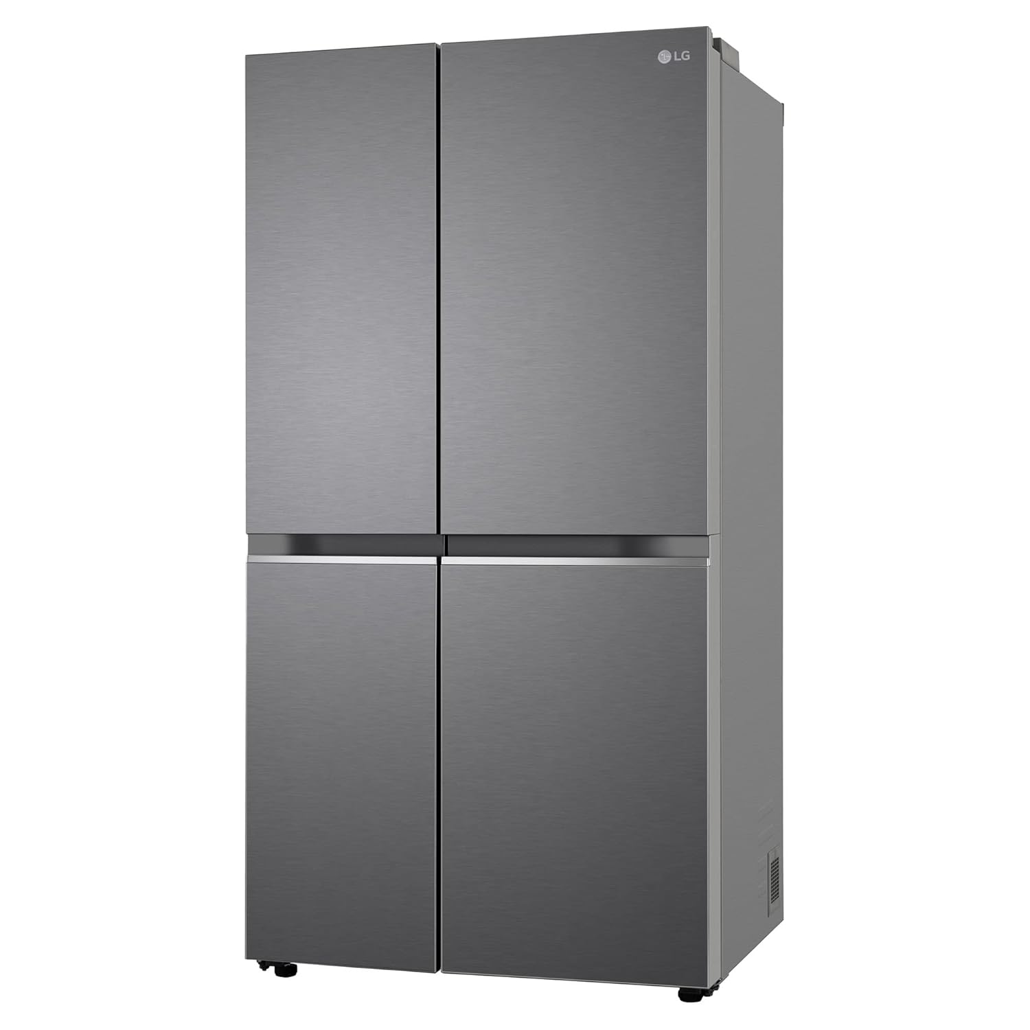 LG 655 L, 3 Star, Frost-Free Smart Inverter Double Door Side-By-Side Refrigerator (GL-B257HDSY, Dazzle Steel, Smart Diagnosis, Express Freeze | Multi Air-Flow)