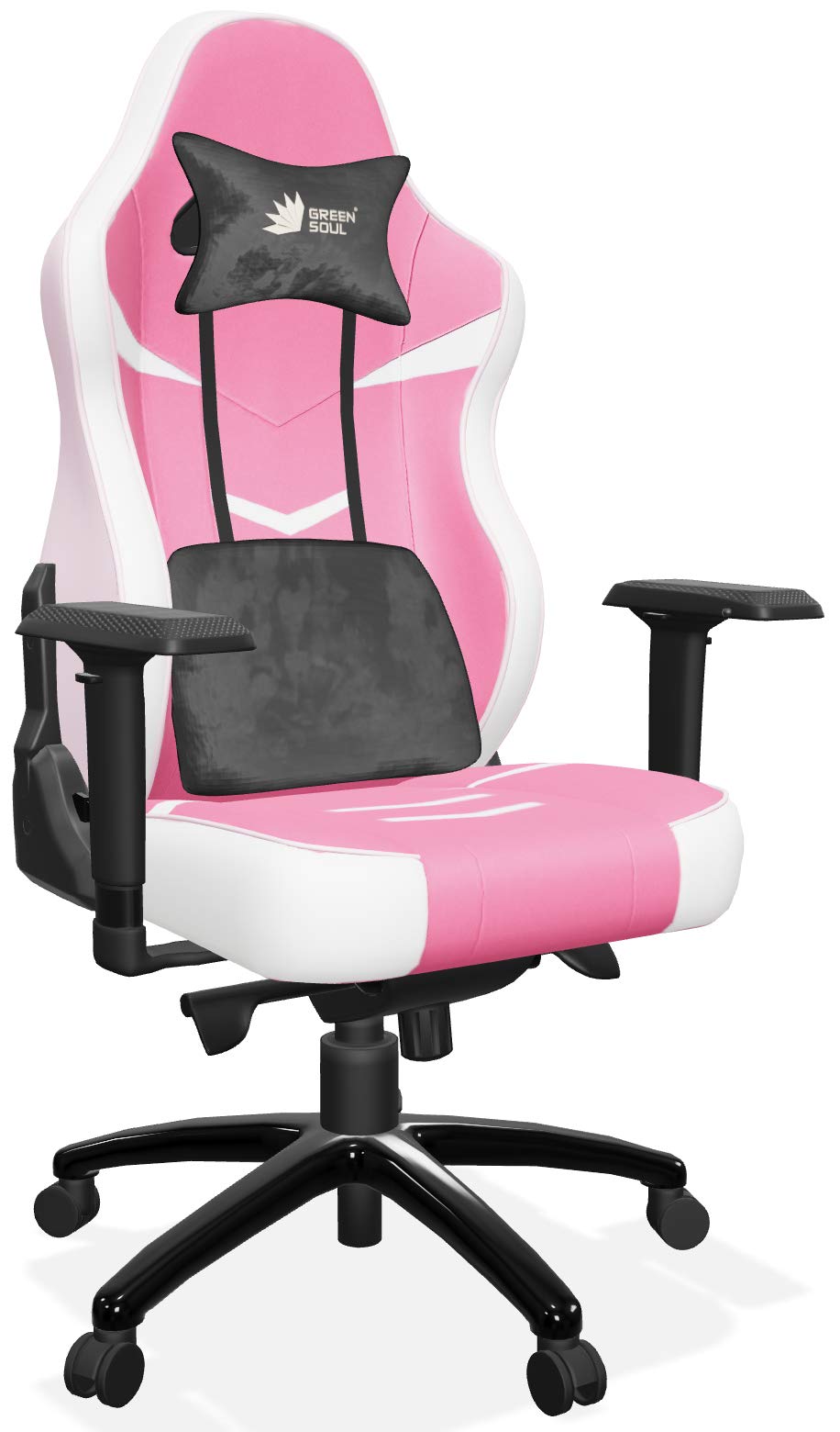 Green Soul Monster Ultimate Series T | Multi-Functional Ergonomic Gaming & Office Chair| Premium Spandex & PU Leather Fabric | Adjustable Neck, Lumbar Pillow | 4D Adjustable Armrests (Full Black)