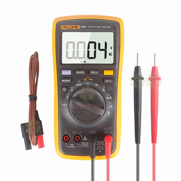Fluke 17B+ Digital Multimeter 600V Over-Voltage Indicator 4000 Counts Current Measurement Diode Test & Data Hold Temperature & Humidity Specifications Altitude Compatibility Fuse Protection