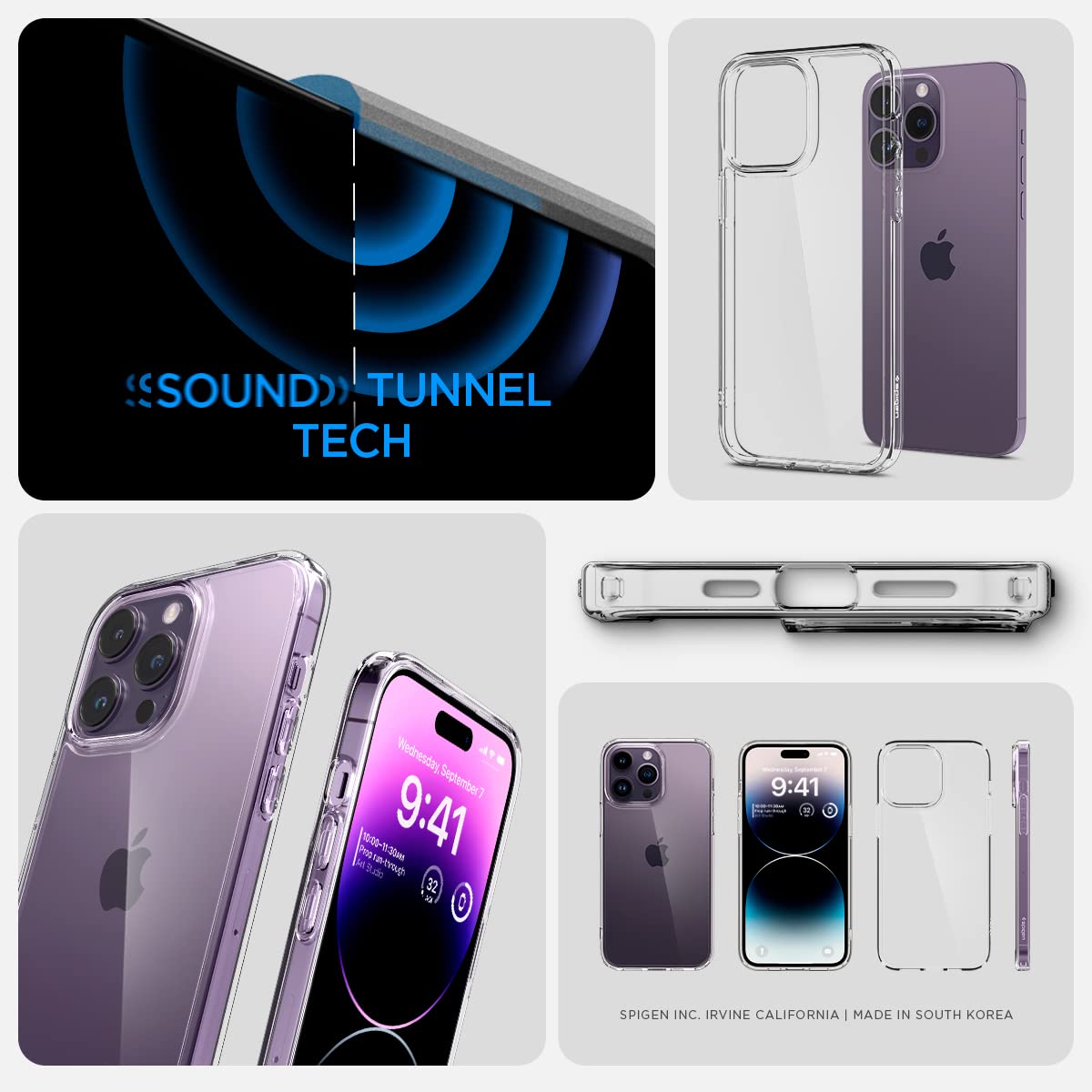 Spigen Ultra Hybrid Back Cover Case Compatible with iPhone 14 Pro Max (TPU + Poly Carbonate | Crystal Clear)