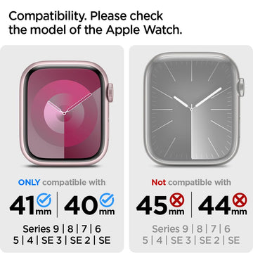 Spigen Rugged Armor Pro for Apple Watch SE3 Series 40mm Case with Strap Band, Series 9/8/7 41mm, SE2/6/5/4 40mm Protective TPU Cover with Strap - Black