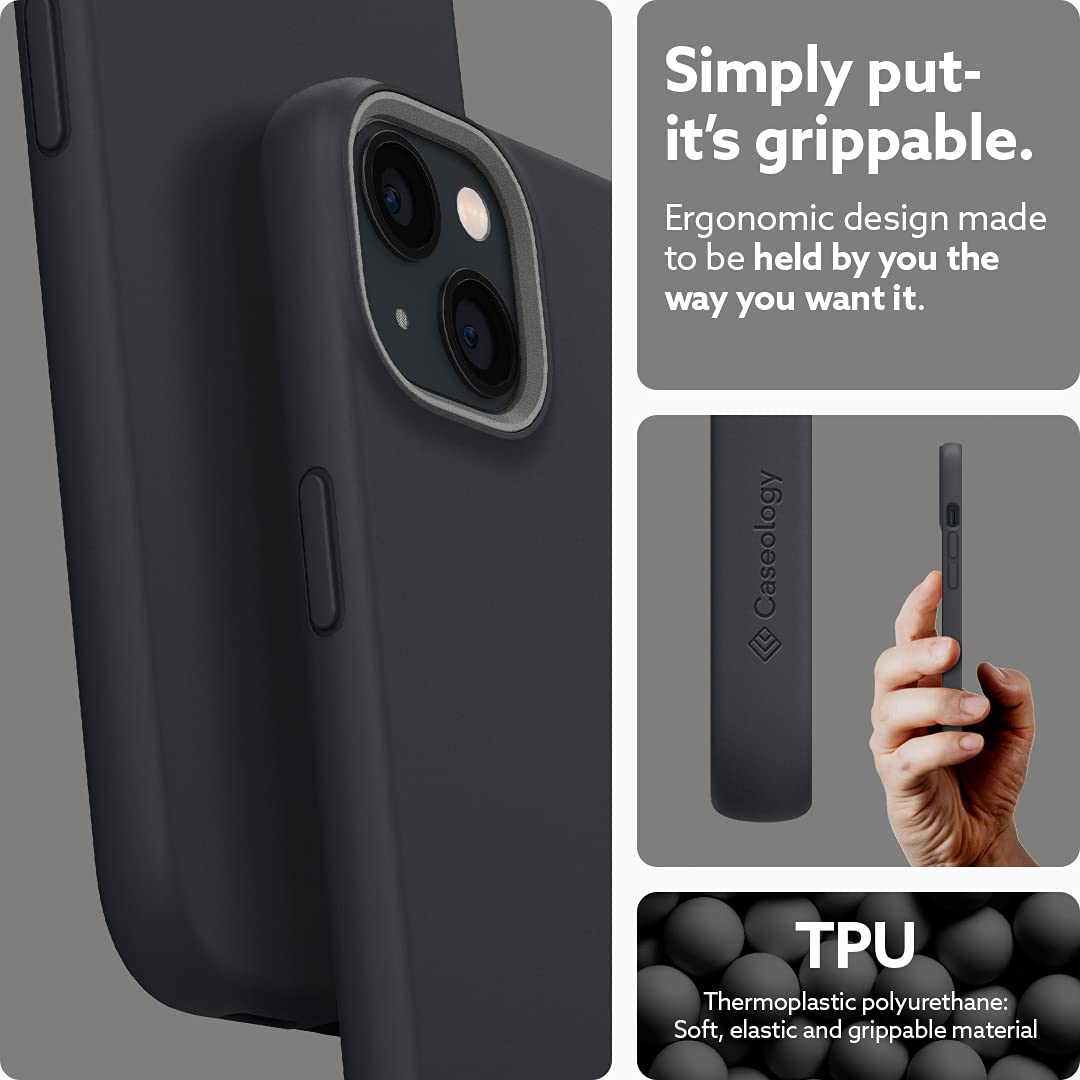 CASEOLOGY by Spigen Nano Pop Back Cover Case for iPhone 13 (TPU | Black Sesame)