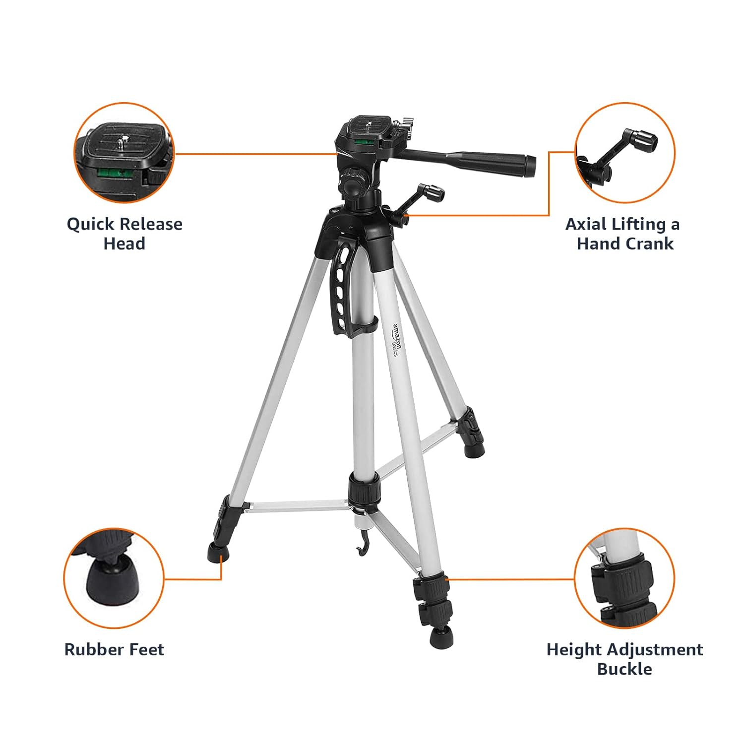 AmazonBasics 60-Inch Lightweight Tripod with Bag
