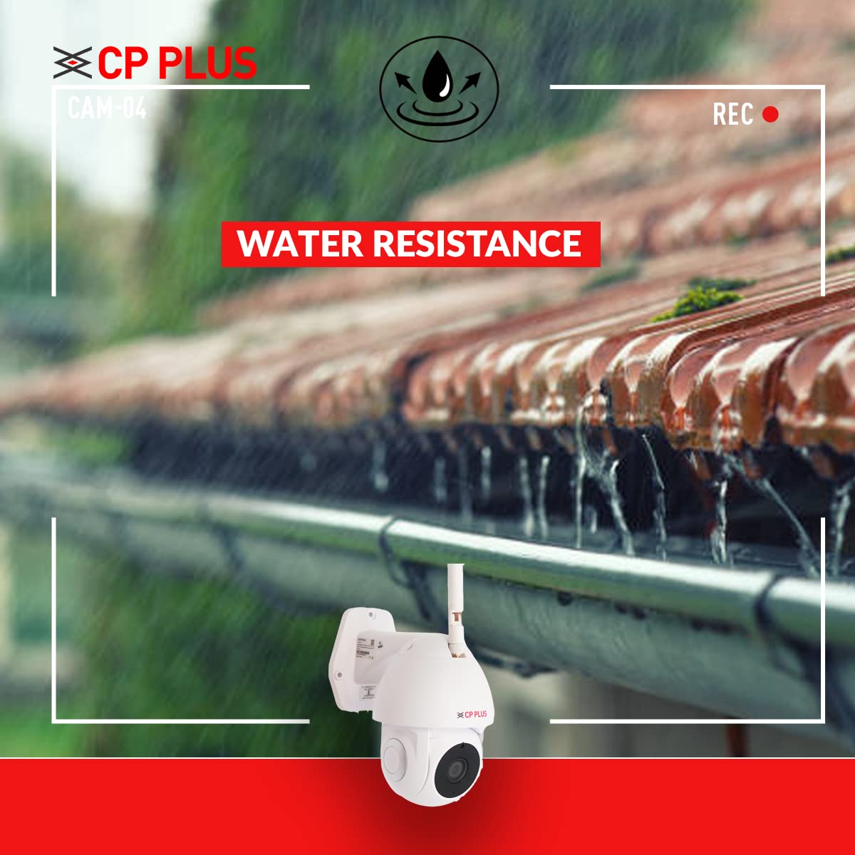 CP PLUS 4MP Outdoor Smart Wi-fi PT Camera | 360° with Pan & Tilt | Two Way Talk | Night Vision| SD Card (Up to 128 GB) | Alexa & Google Support | IP Ratings – IP65 | CP-Z41A