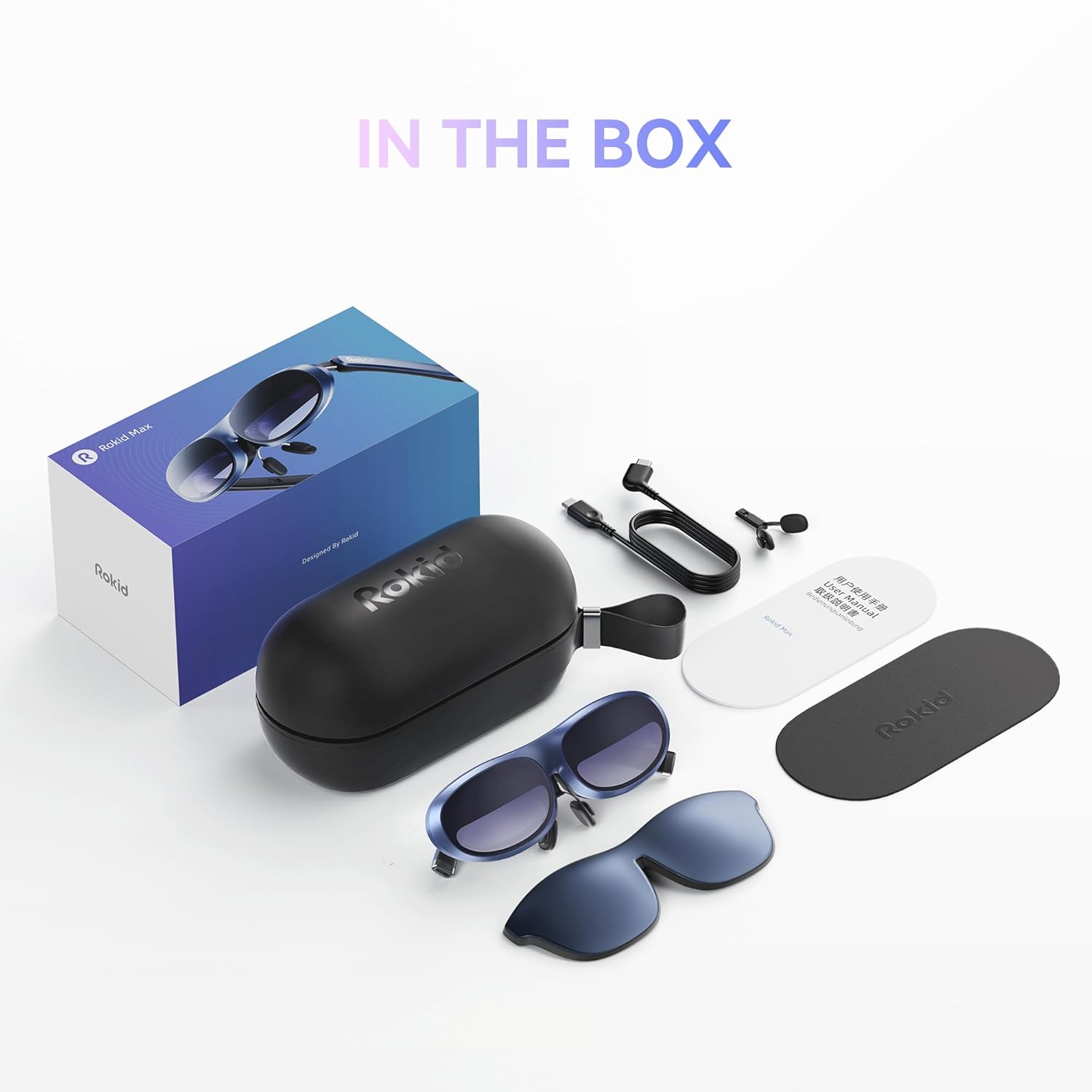 Rokid Joy Pack AR Glasses — Android TV Smart Glasses with 360" Micro-OLED Display | Support for Google Play, Media Streaming and Cloud Gaming | Compatible with All Console, Android, iOS and Windows.