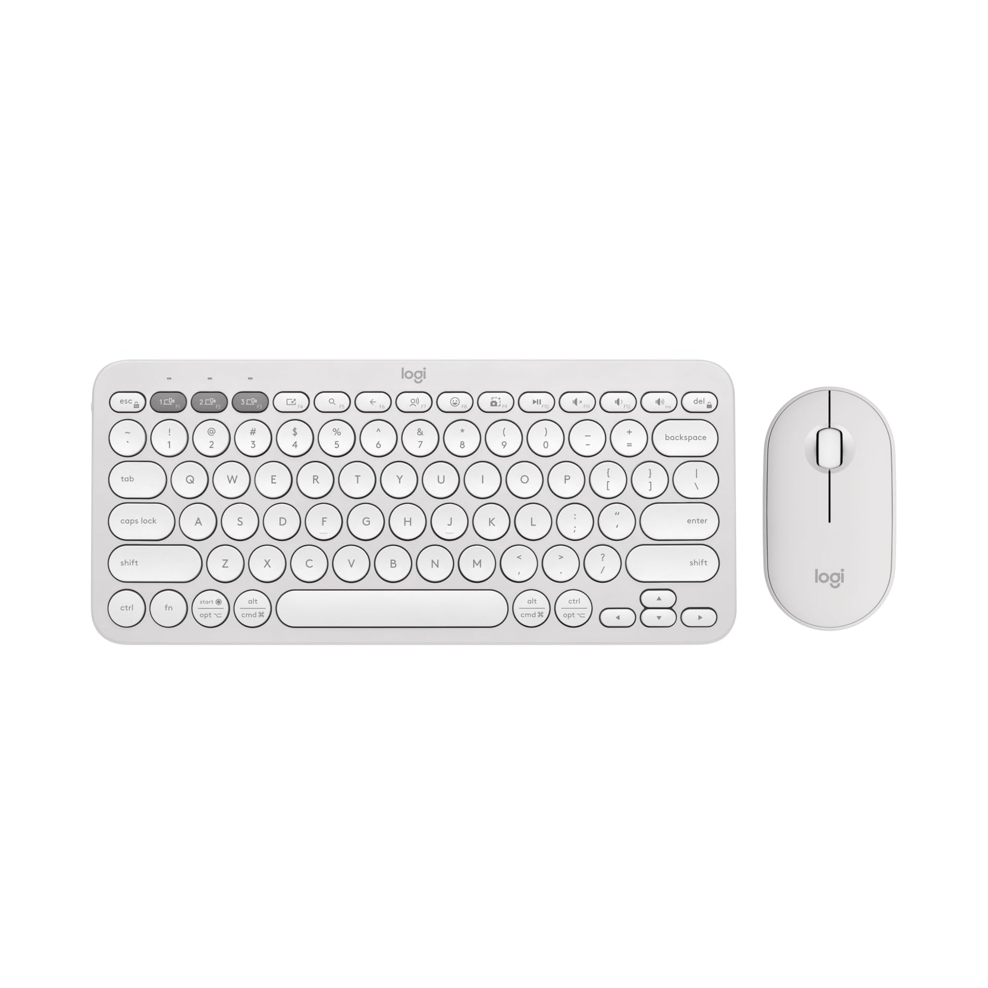 Logitech Pebble 2 Combo, Wireless Keyboard and Mouse, Quiet and Portable, Customisable, Logi Bolt, Bluetooth, Easy-Switch for Windows, macOS, iPadOS, Chrome - Tonal Graphite