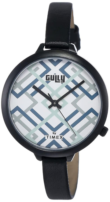 Gully by Timex Prints Analog White Dial Women's Watch - TW013HL19